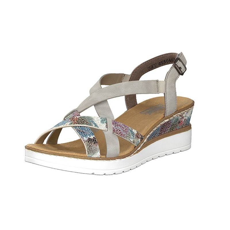 Sandalias Cunha Rieker V3809-90 Para Mulher - Multicoloridas